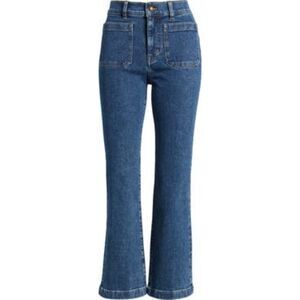 Madewell Kick Out Patch Pocket Crop Jeans size 31 hebb wash womens